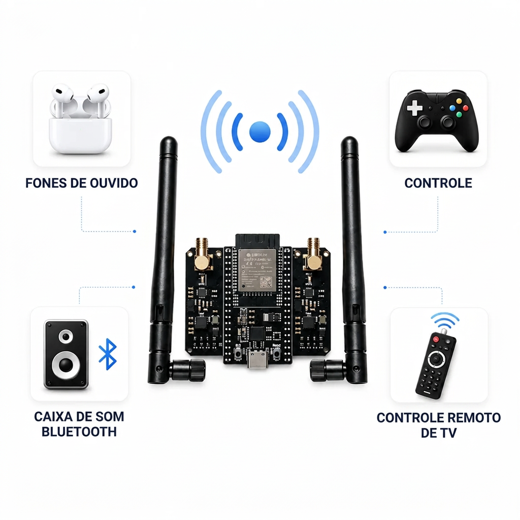 ONMIX CONTROL sendo segurado na palma da mão